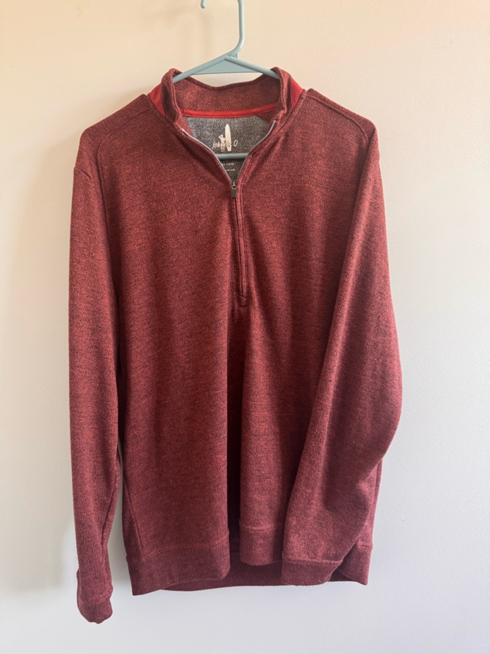 Johnnie-O Reflex Red Rock Long sleeve Quarter-Zip Mens Medium